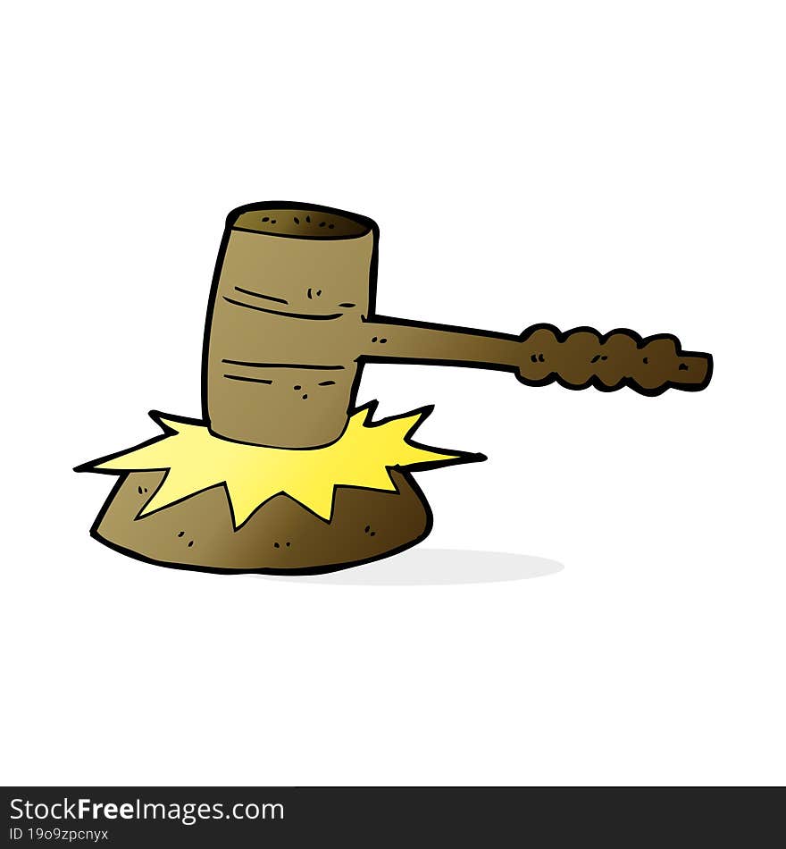 cartoon gavel banging