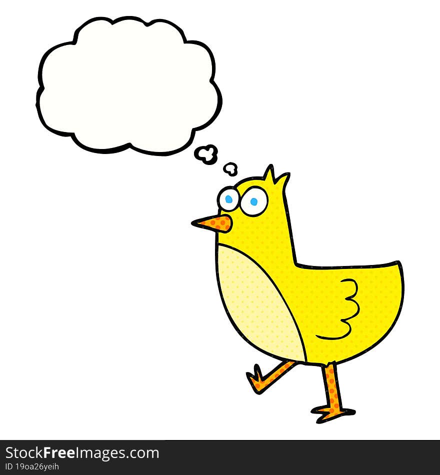 Thought Bubble Cartoon Bird