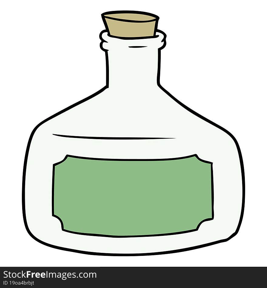 old bottle cartoon. old bottle cartoon