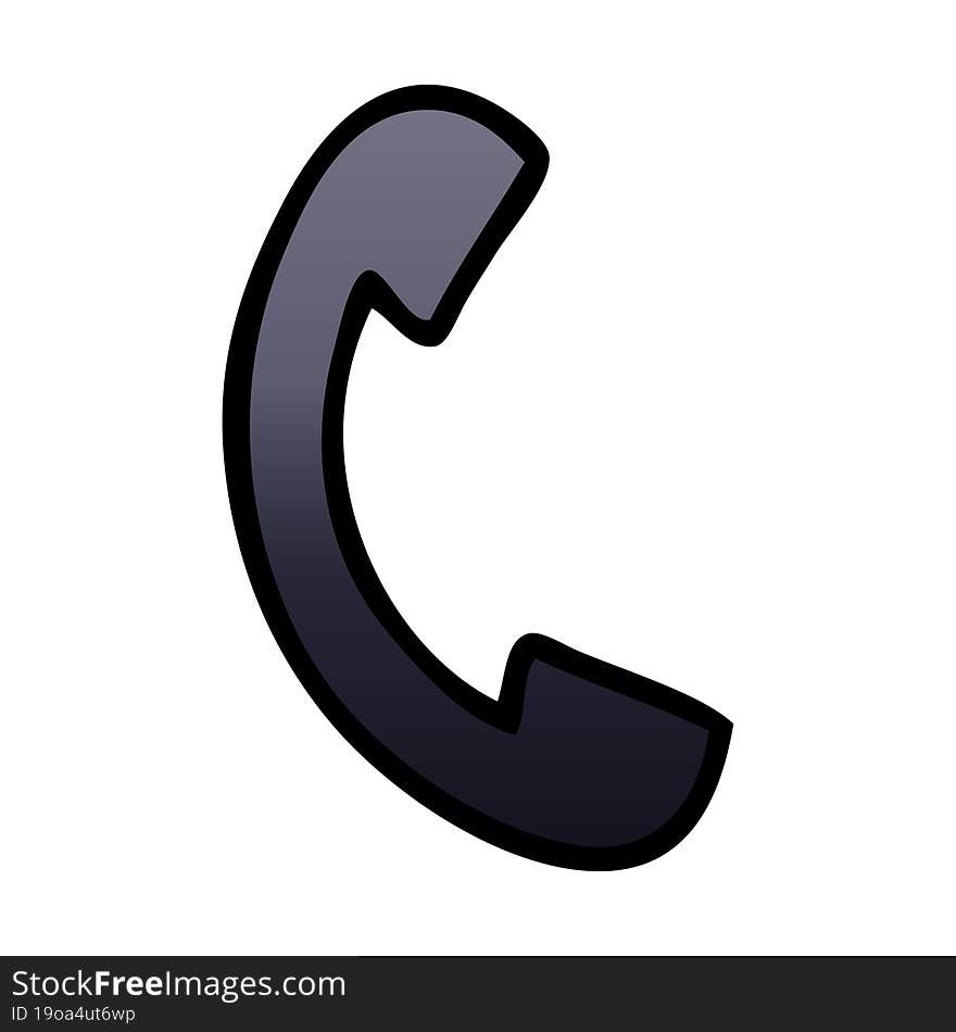 gradient shaded cartoon phone