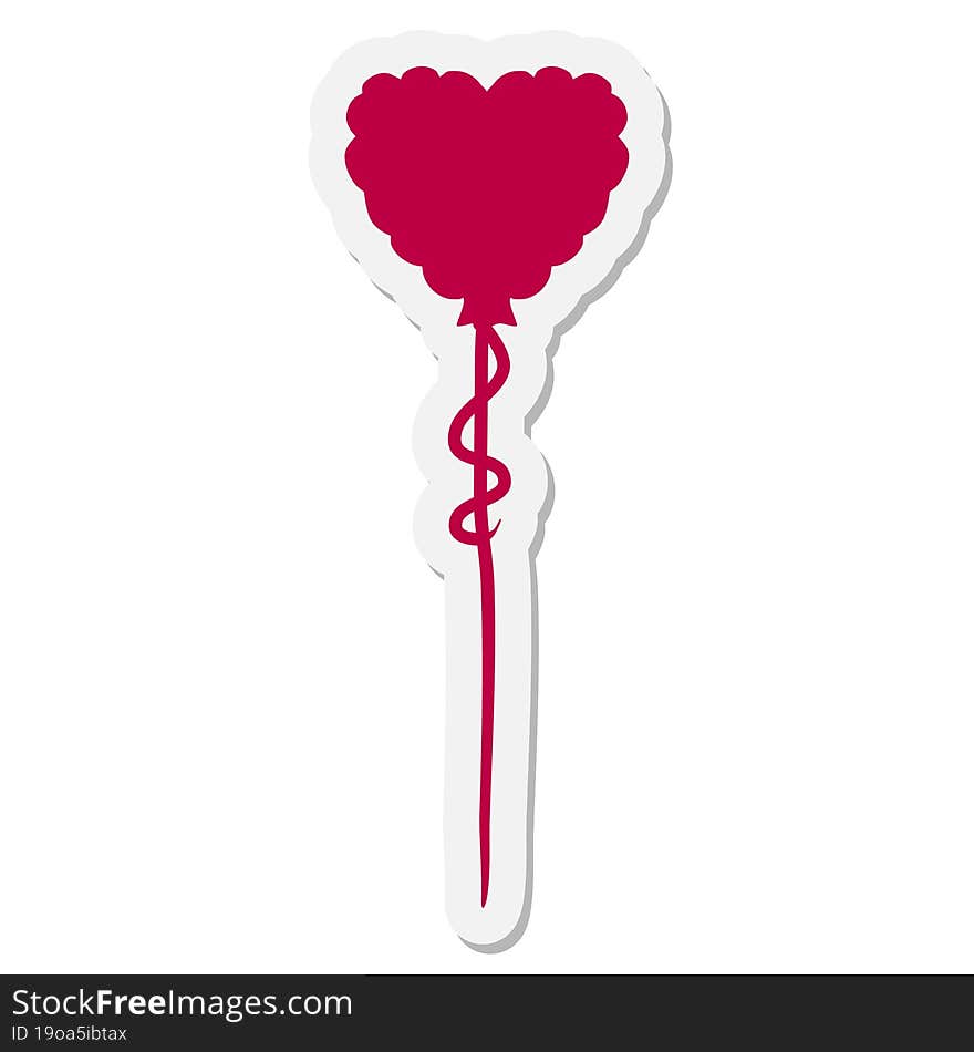 valentine balloon sticker