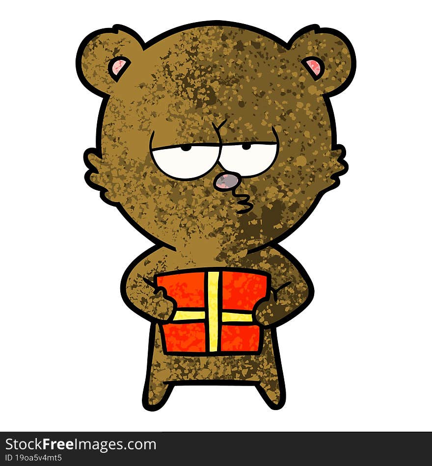 christmas bear cartoon. christmas bear cartoon