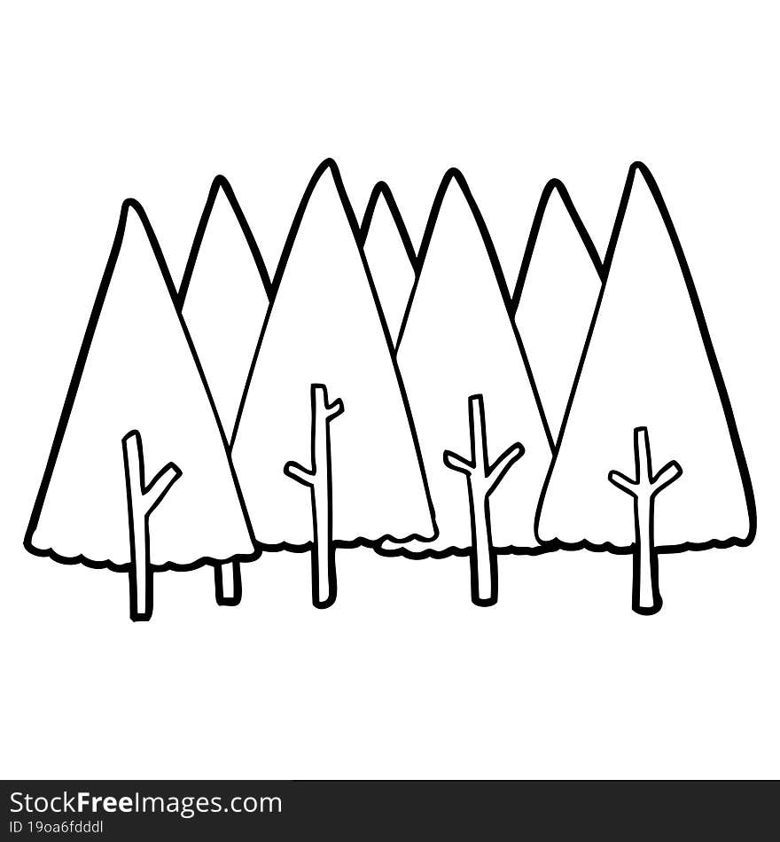 cartoon trees. cartoon trees