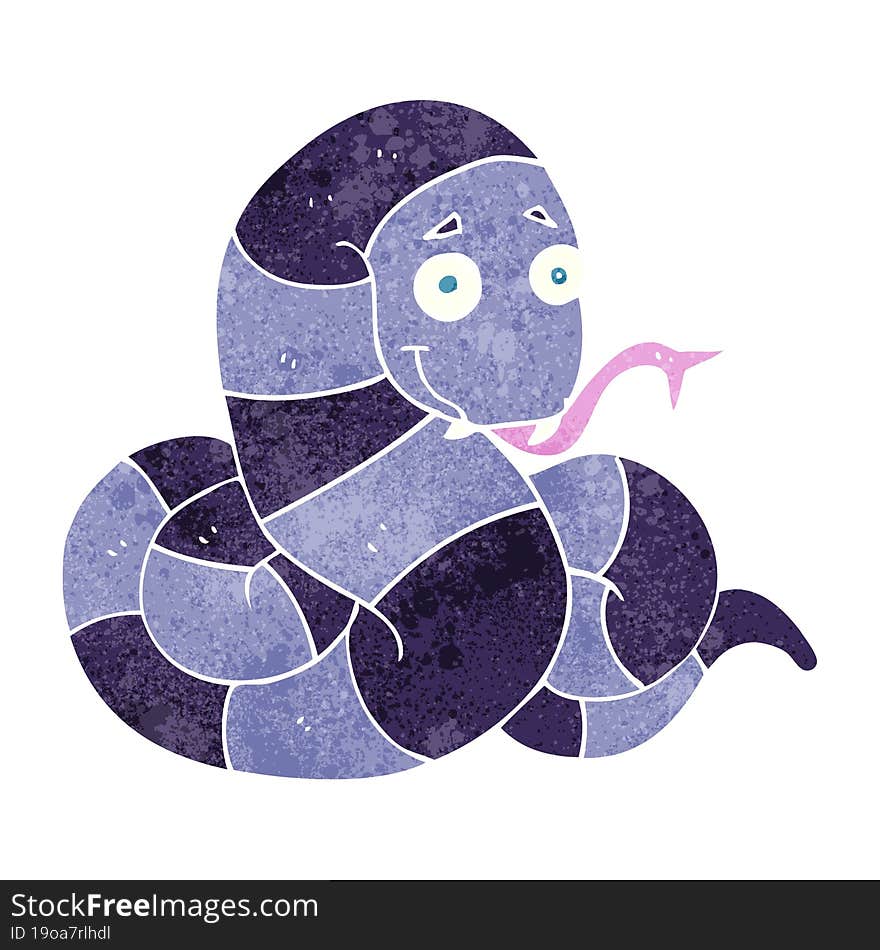 retro cartoon snake