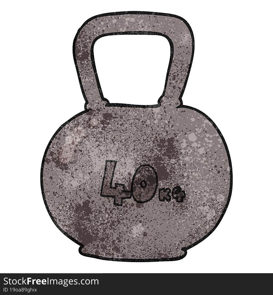 textured cartoon 40kg kettle bell weight