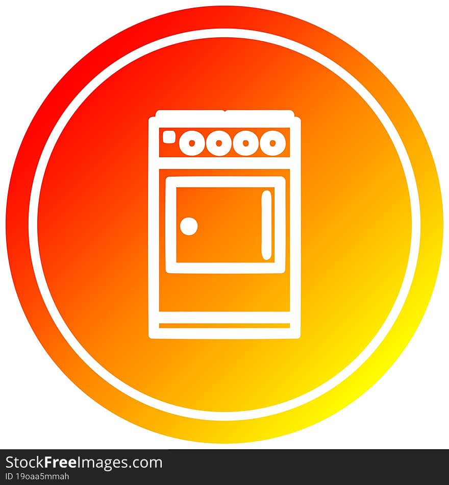 Kitchen Cooker Circular In Hot Gradient Spectrum