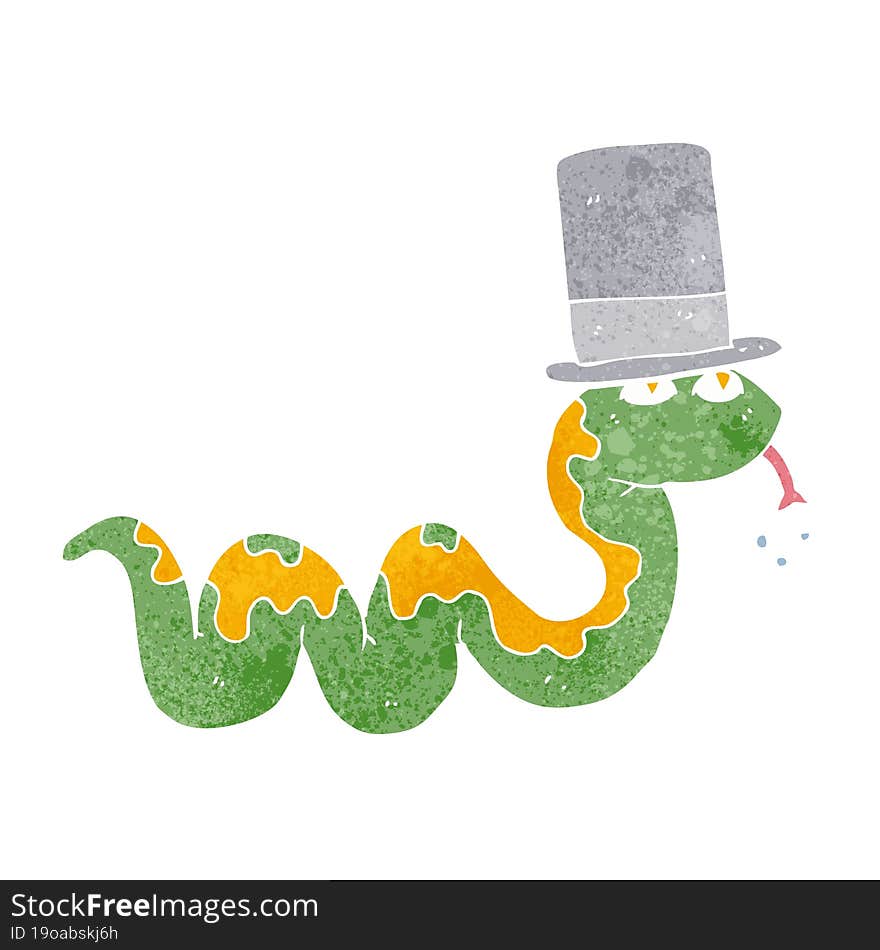 cartoon snake in top hat