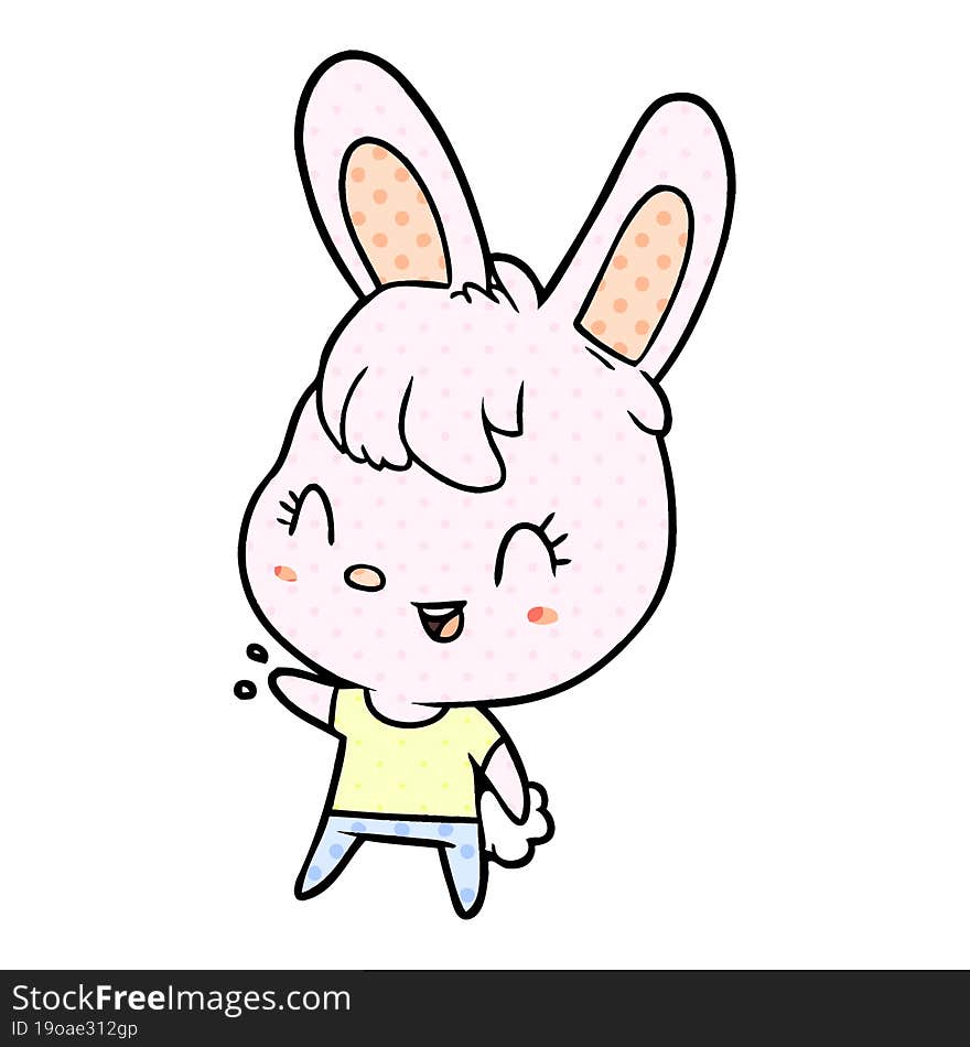 cute cartoon rabbit. cute cartoon rabbit