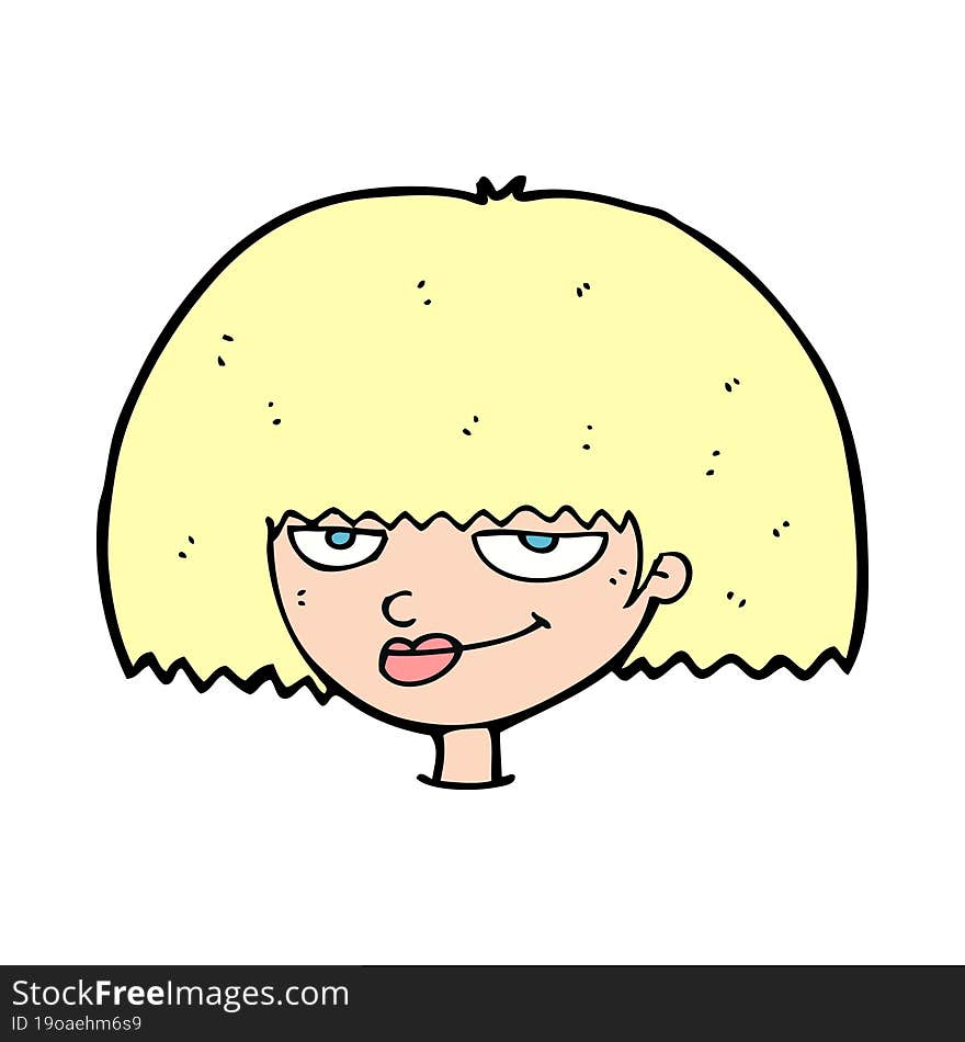 cartoon mean female face