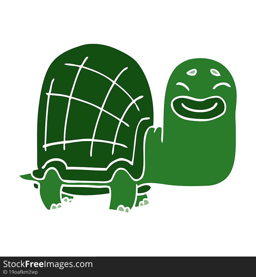 cartoon doodle happy turtle