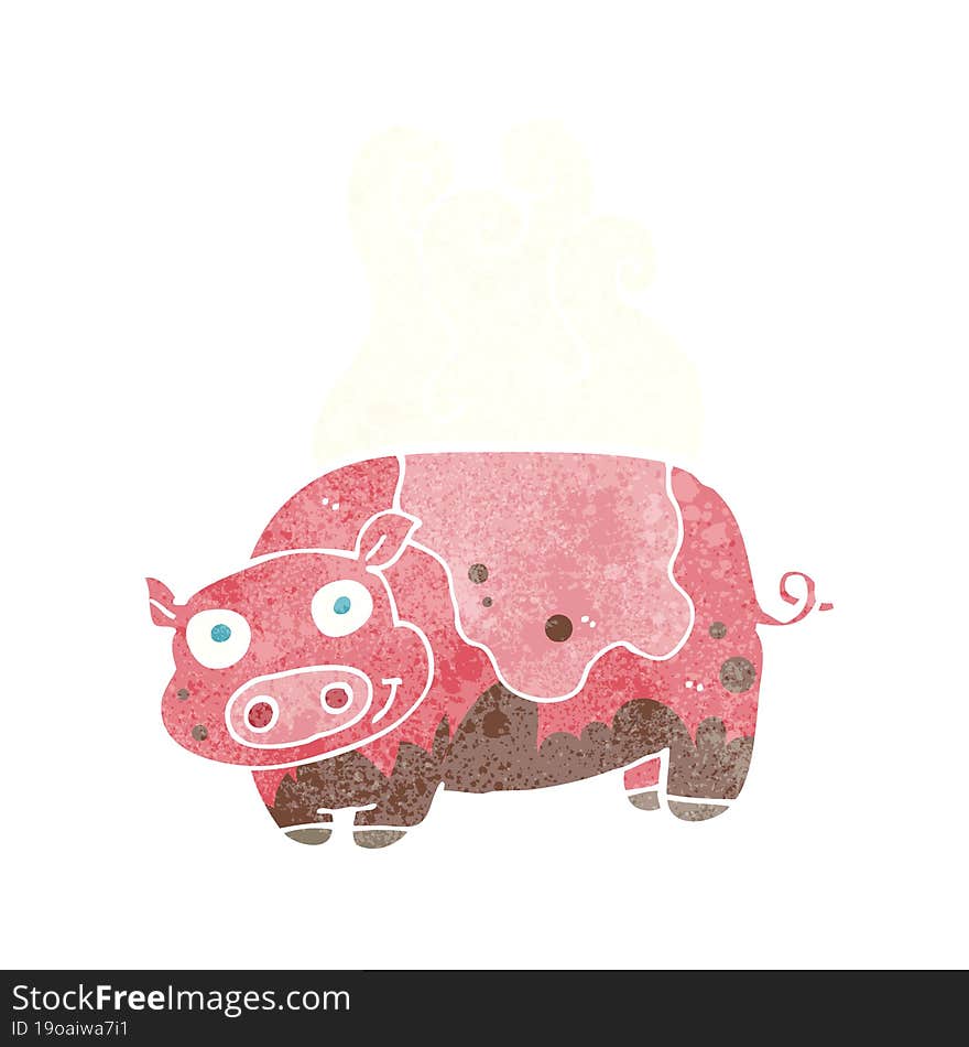 cartoon muddy pig