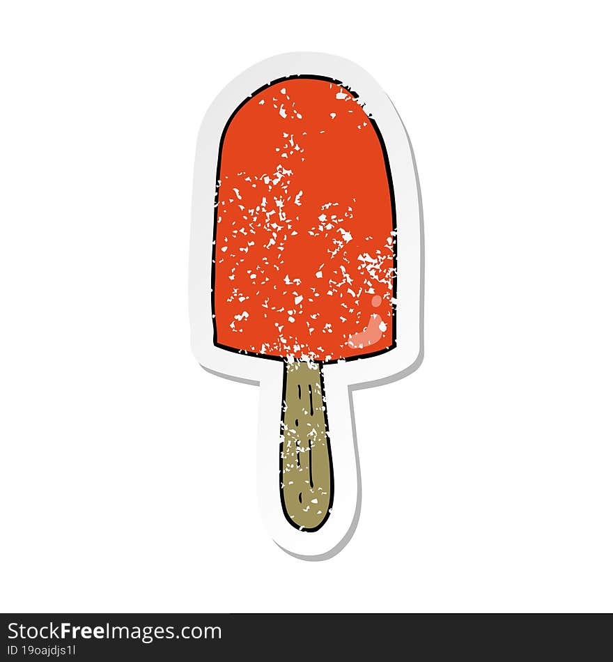 Distressed Sticker Of A Cartoon Lollipop