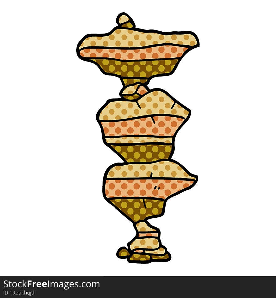 cartoon doodle of stacked stones