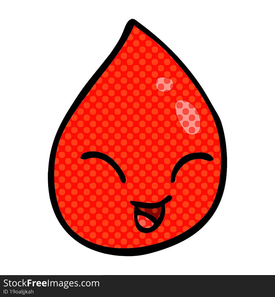 Cartoon Doodle Blood Drop