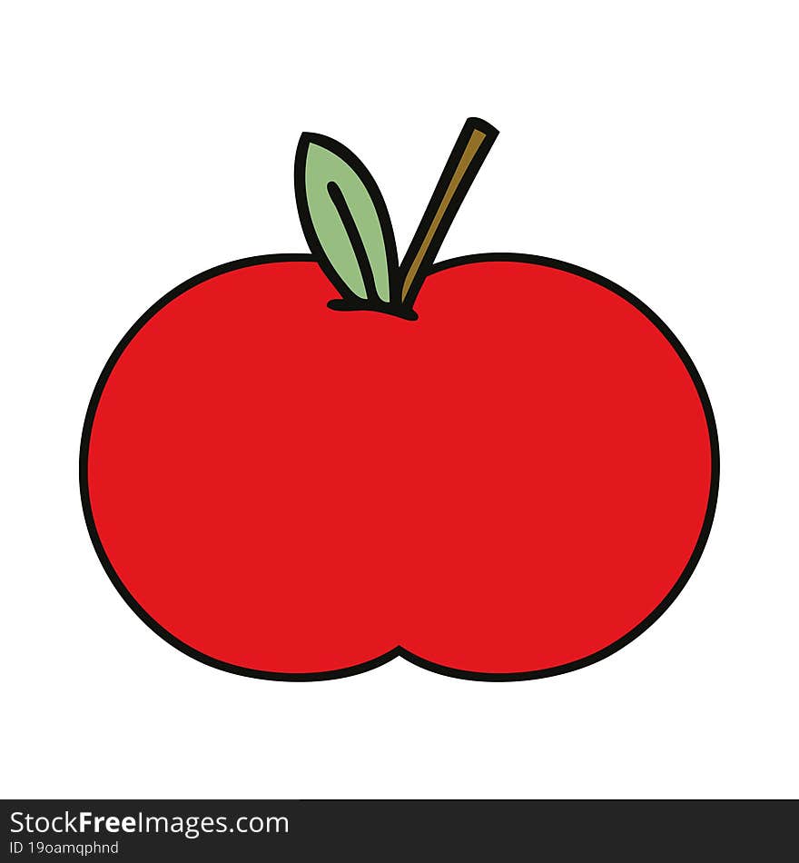 cute cartoon red apple