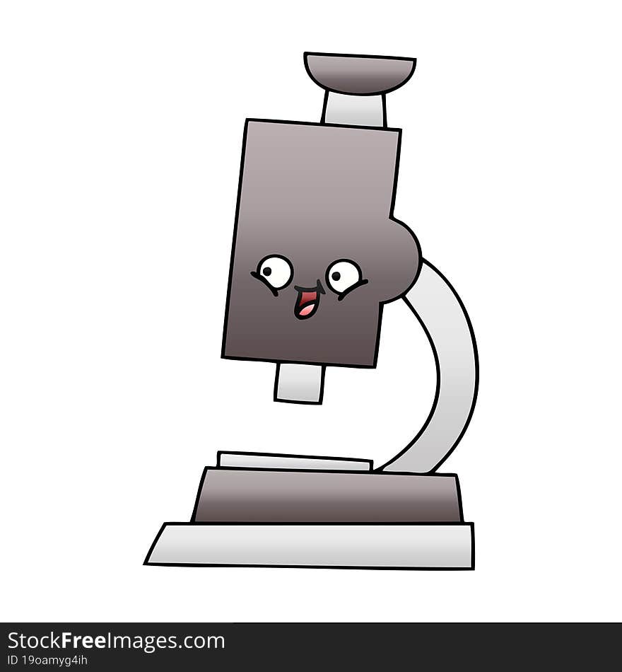 gradient shaded cartoon microscope