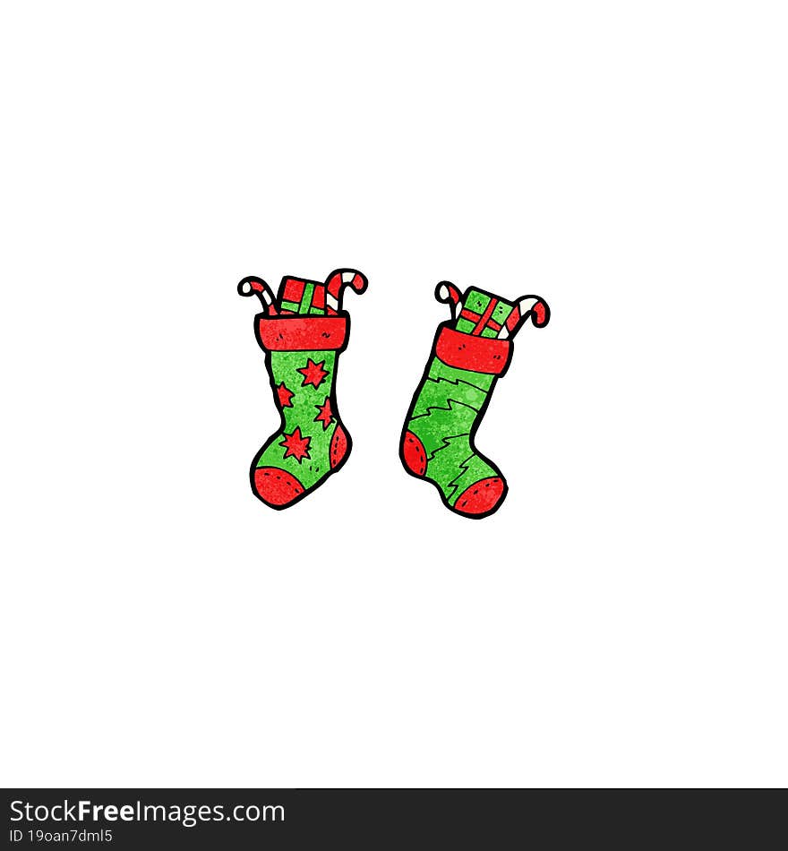 christmas stocking cartoon