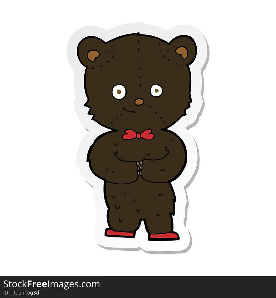 sticker of a cartoon cute little bear