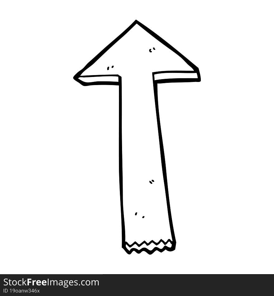 cartoon pointing arrow