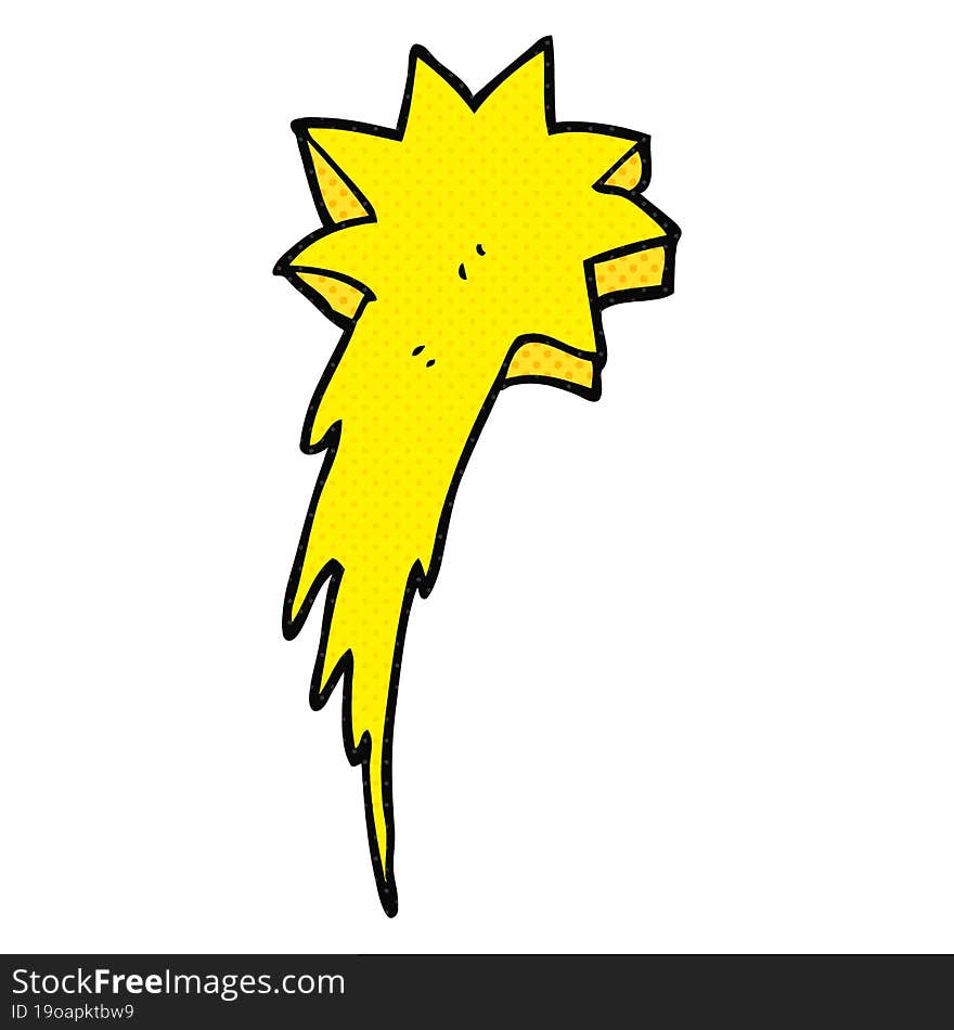 cartoon shooting star symbol