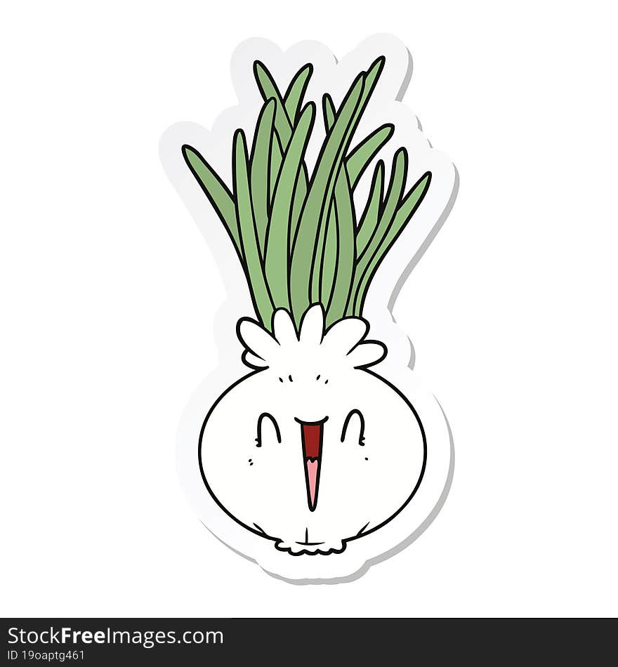 sticker of a cartoon onion