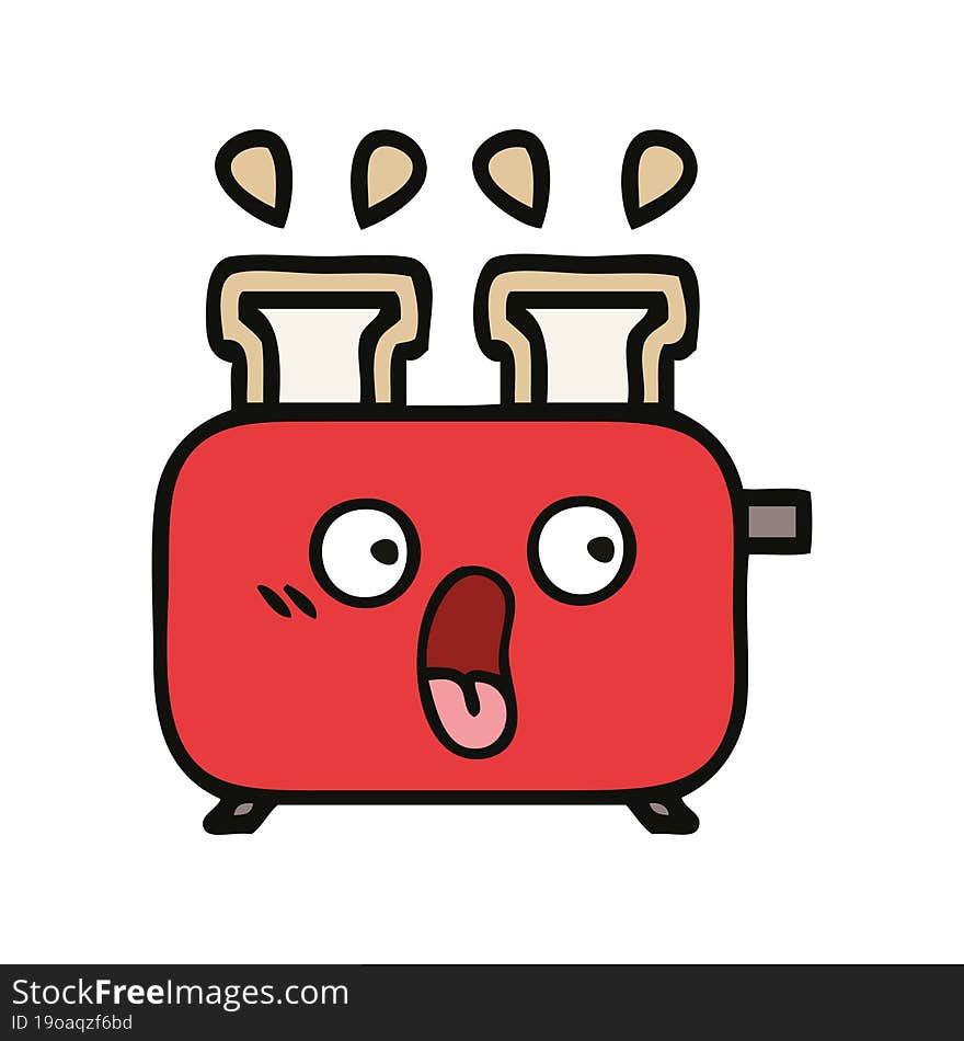 cute cartoon of a of a toaster. cute cartoon of a of a toaster