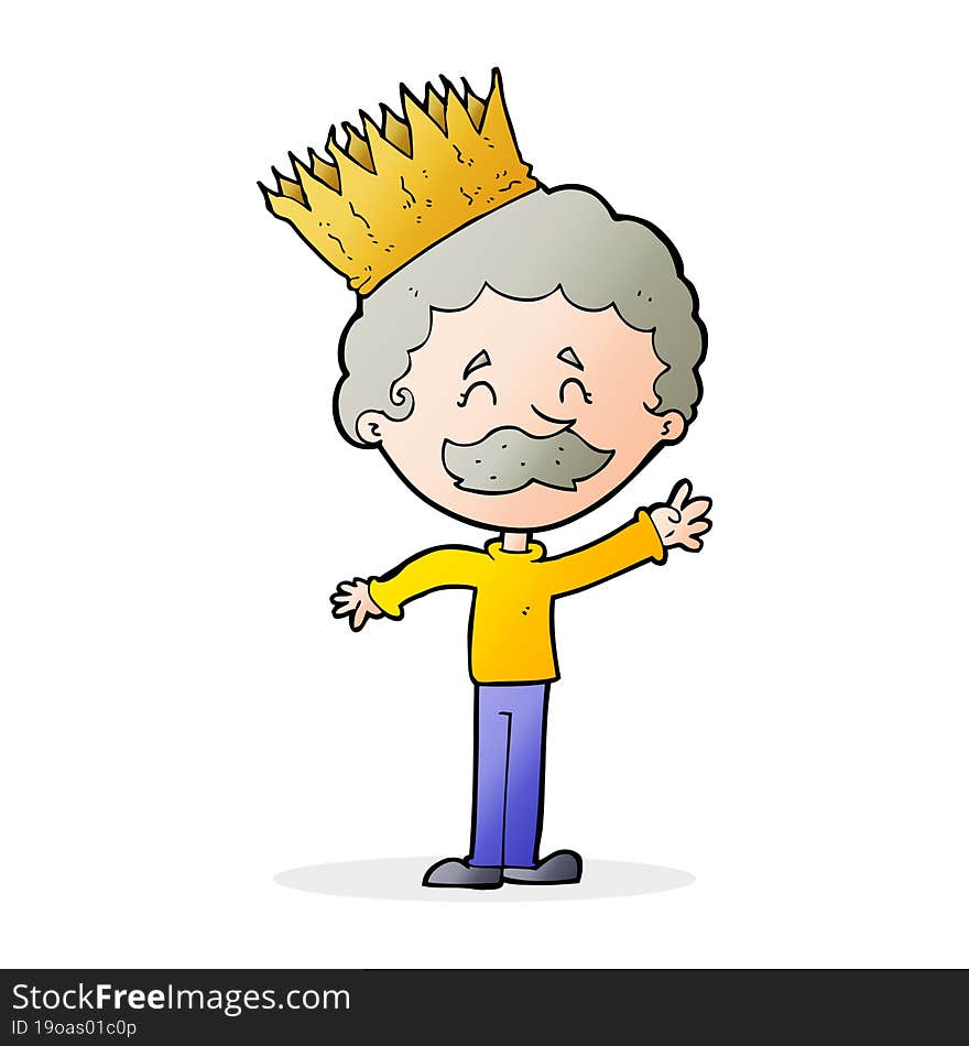 cartoon person wearing crown