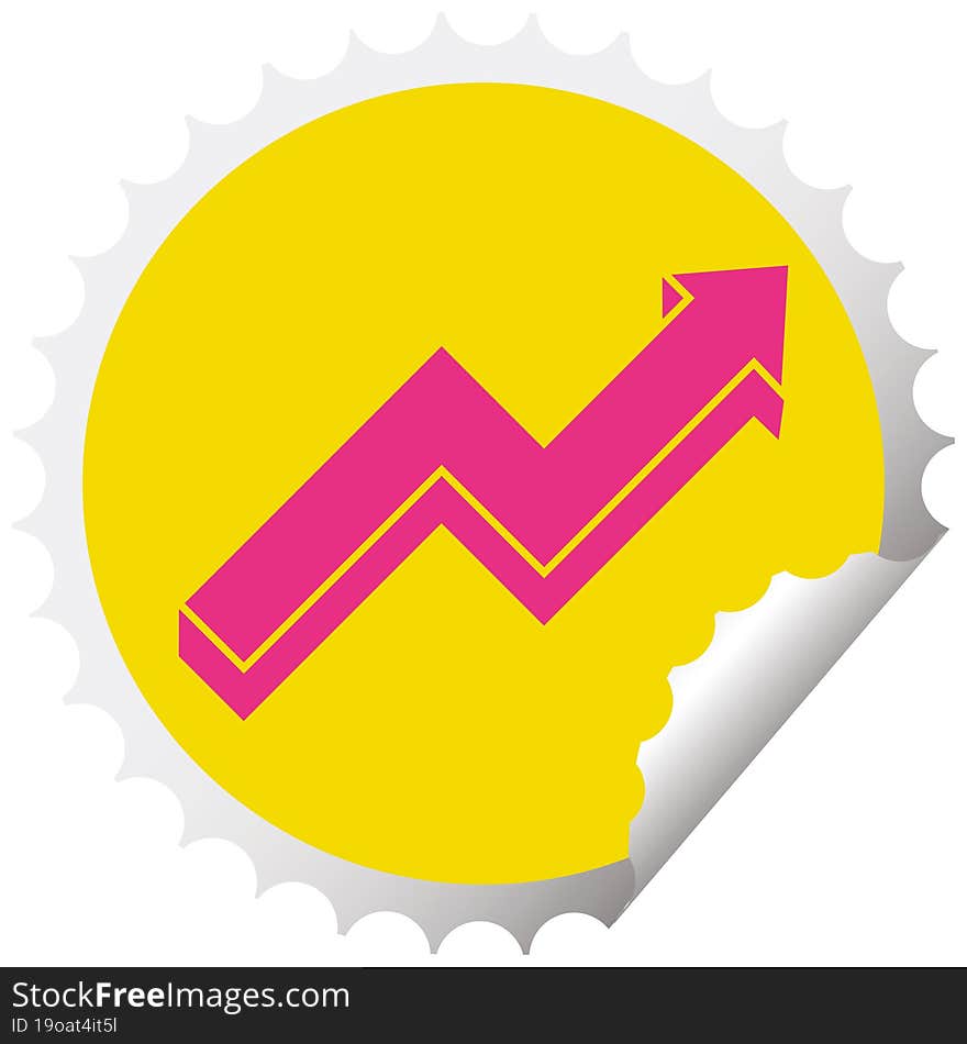 performance arrow circular peeling sticker