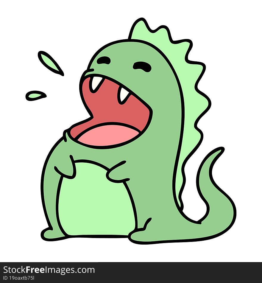 cartoon of a happy dinosaur