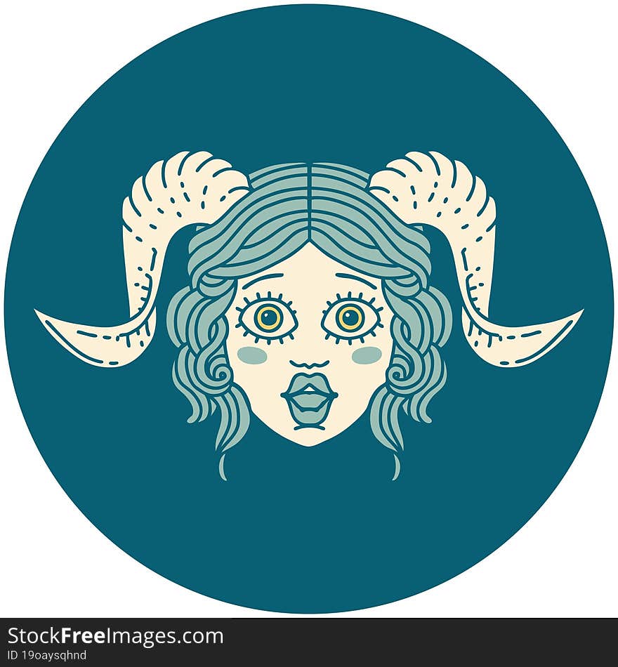 tiefling character face icon