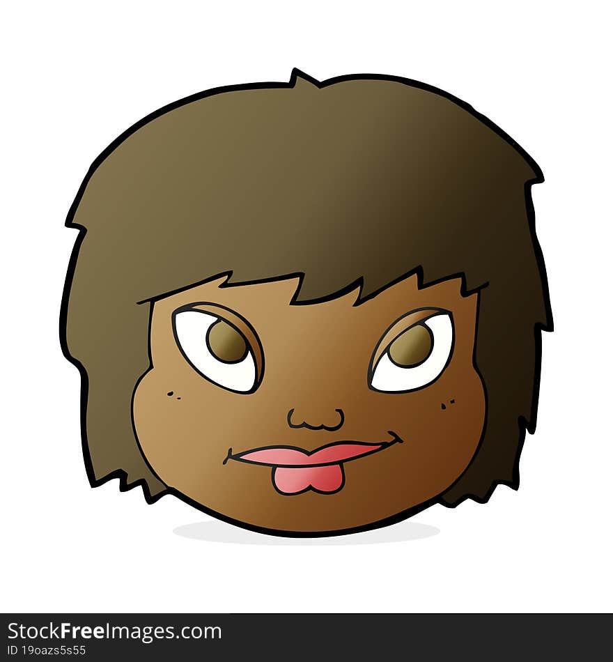 cartoon female face