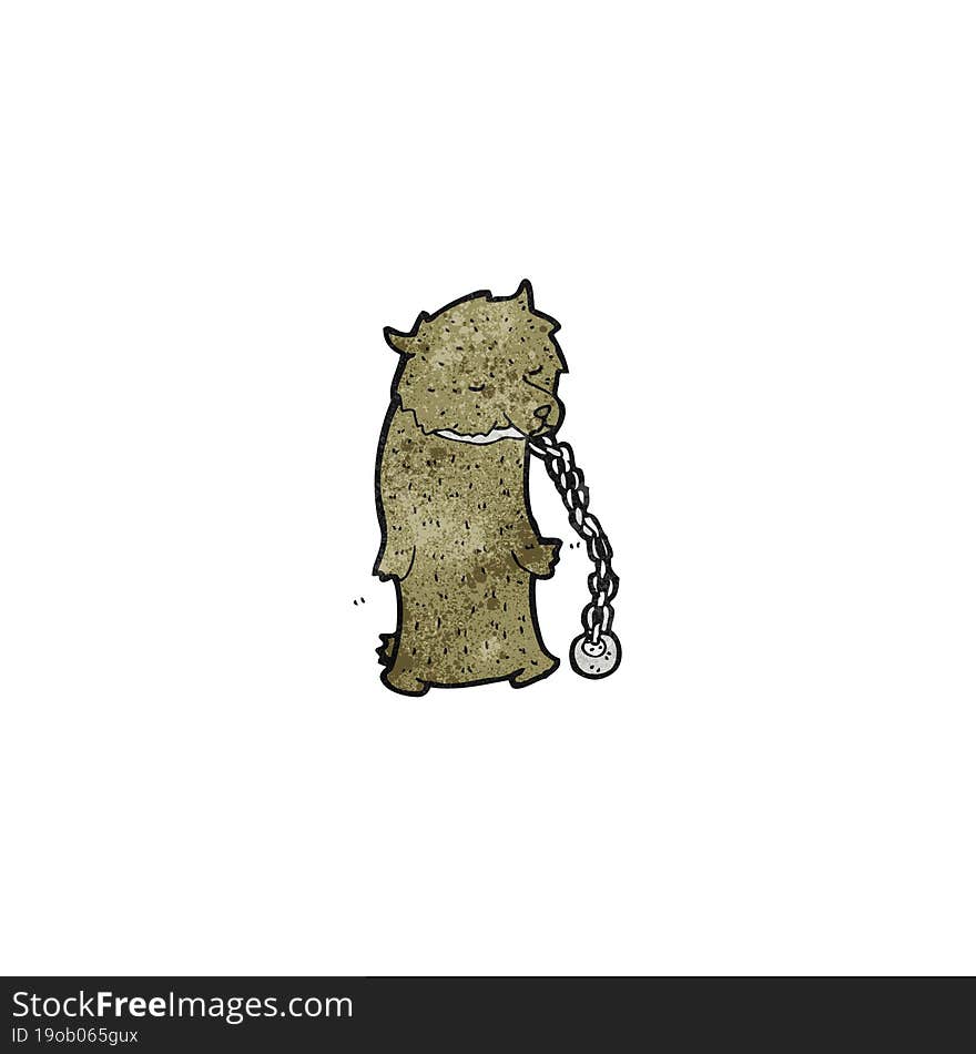 cartoon dancing bear in chains