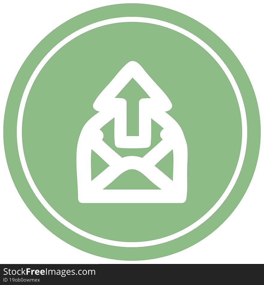 send email circular icon symbol