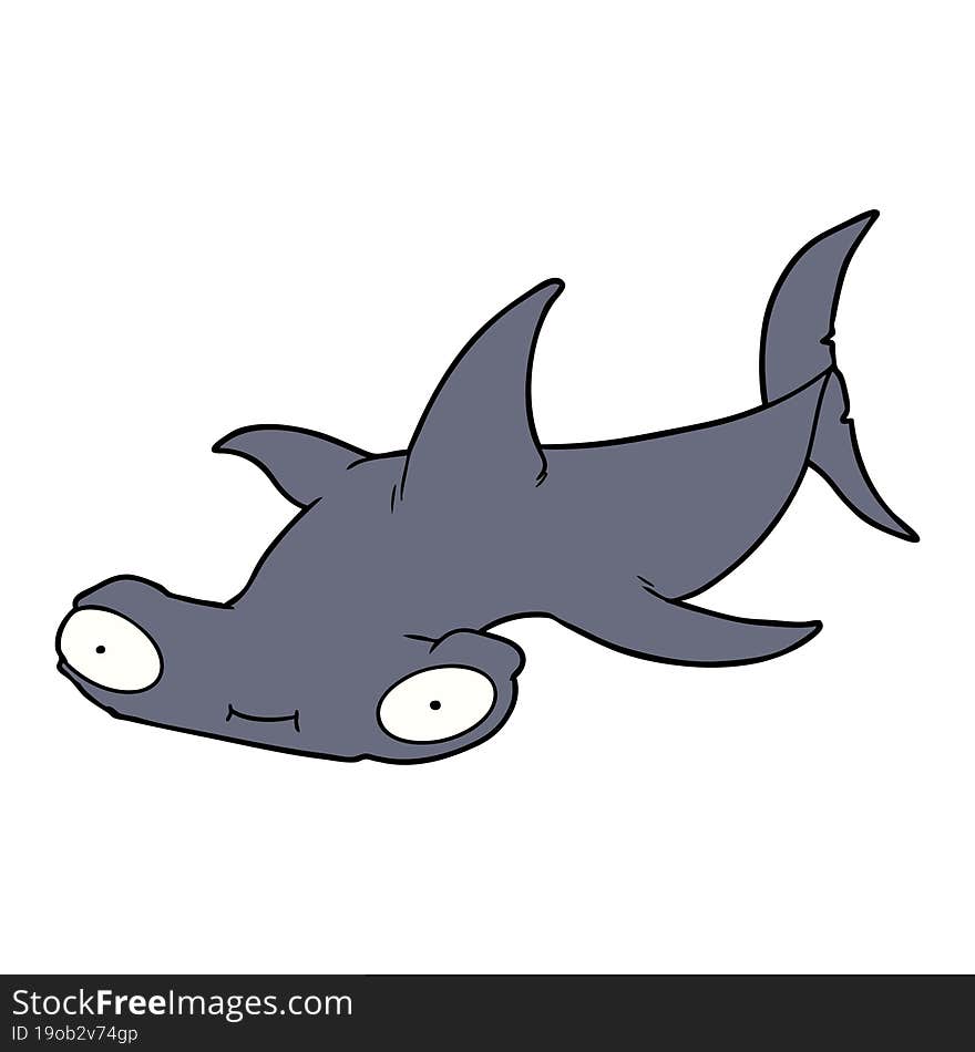 cartoon hammerhead shark. cartoon hammerhead shark