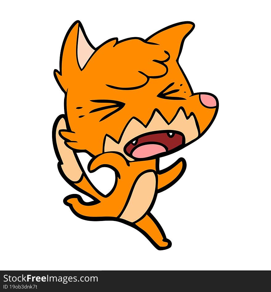 angry cartoon fox running. angry cartoon fox running