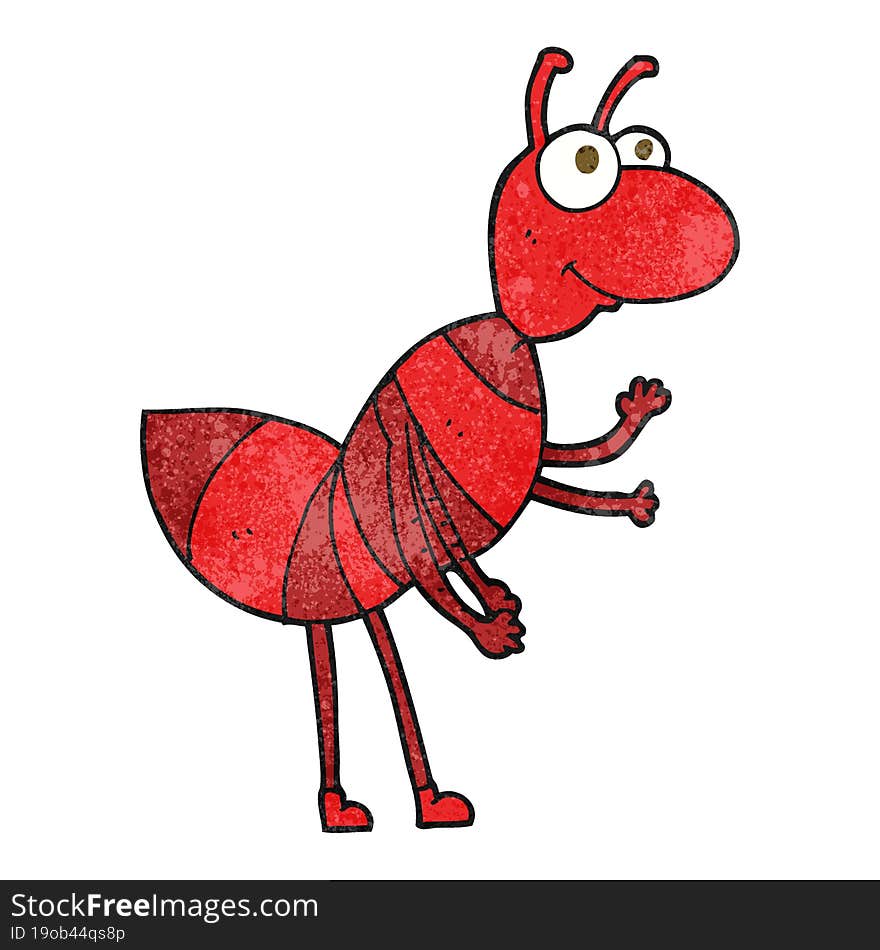 textured cartoon ant