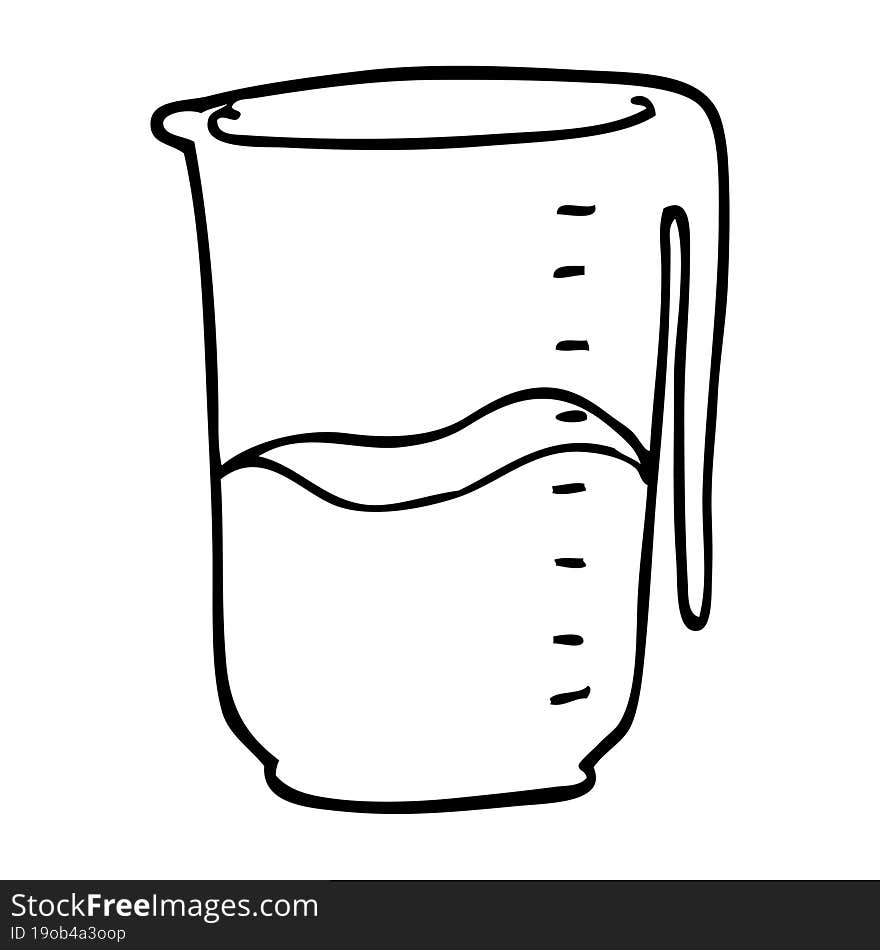 Line Drawing Cartoon Jug