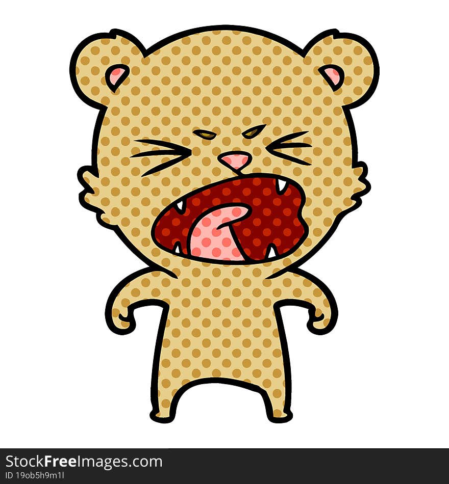 angry cartoon bear. angry cartoon bear