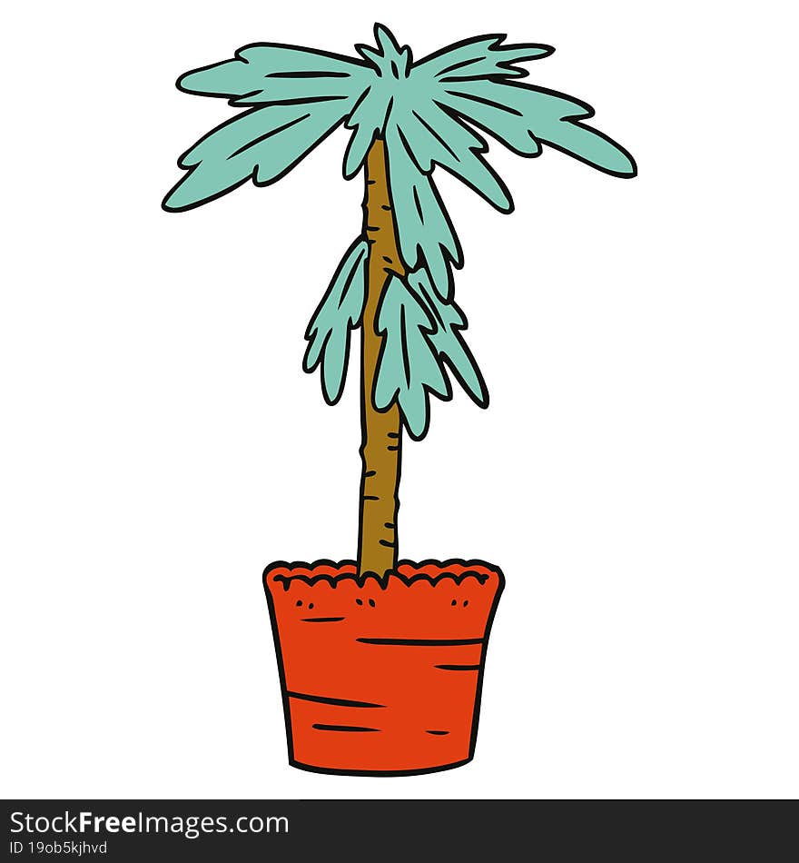 hand drawn cartoon doodle of a house plant