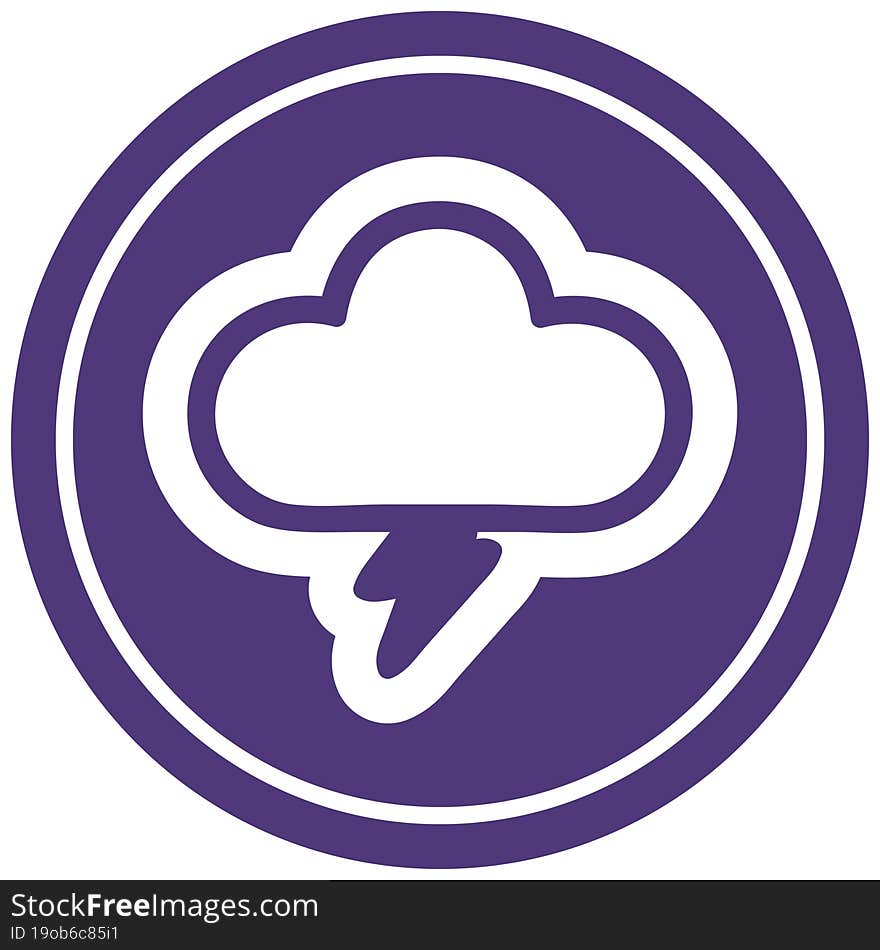 storm cloud circular icon