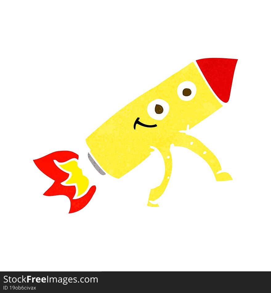 Cartoon Happy Rocket