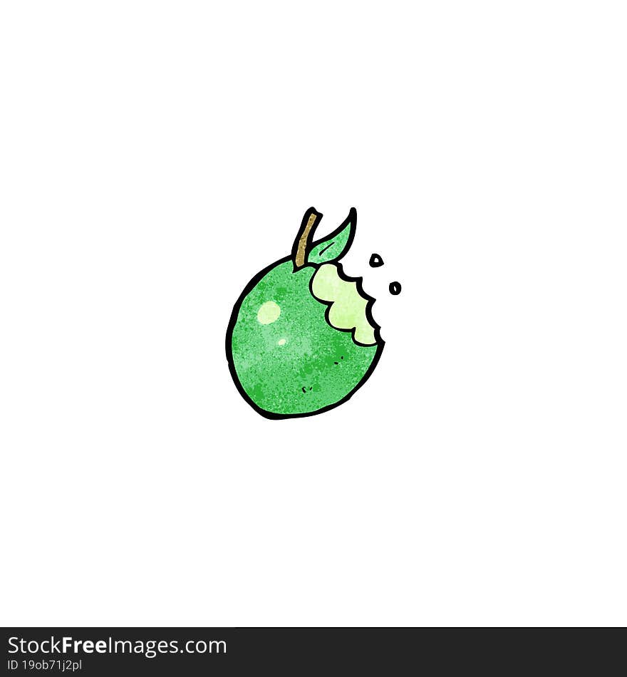 cartoon bitten apple