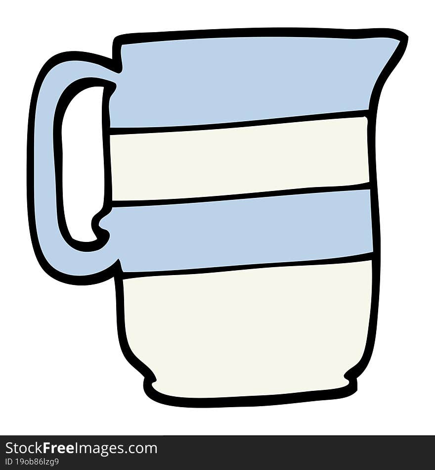 hand drawn doodle style cartoon milk jug