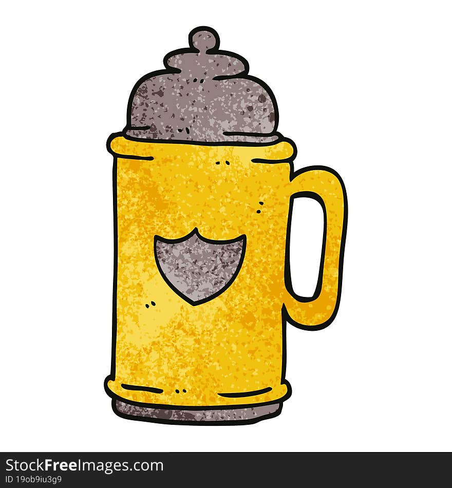 Cartoon Doodle Golden Tankard