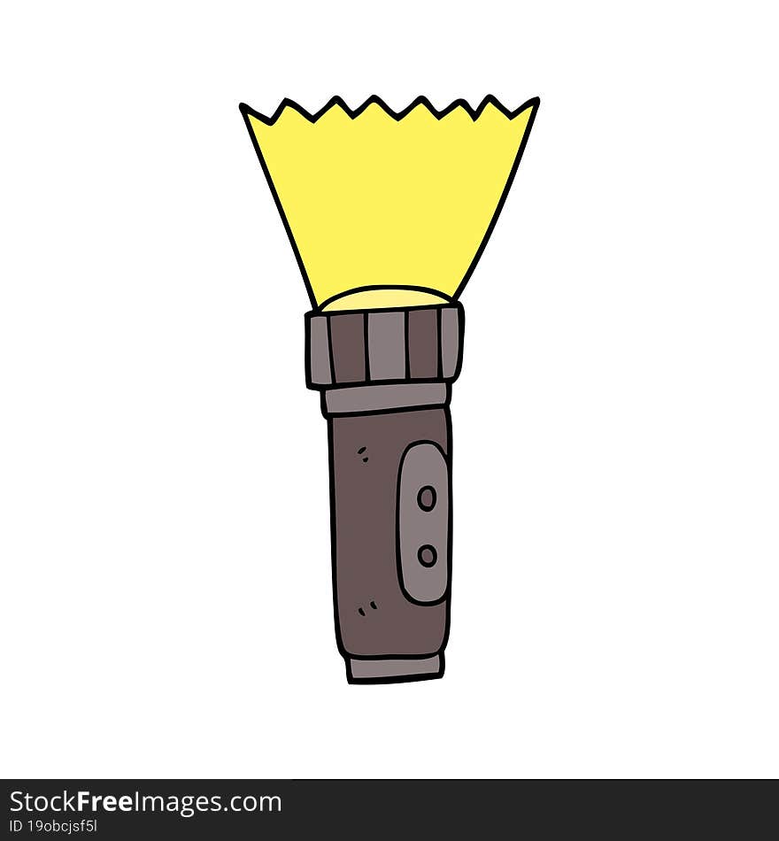 cartoon doodle electric torch