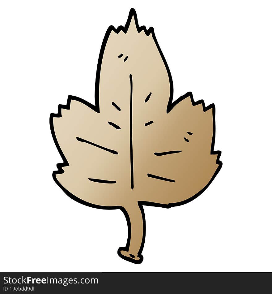 Cartoon Doodle Leaf