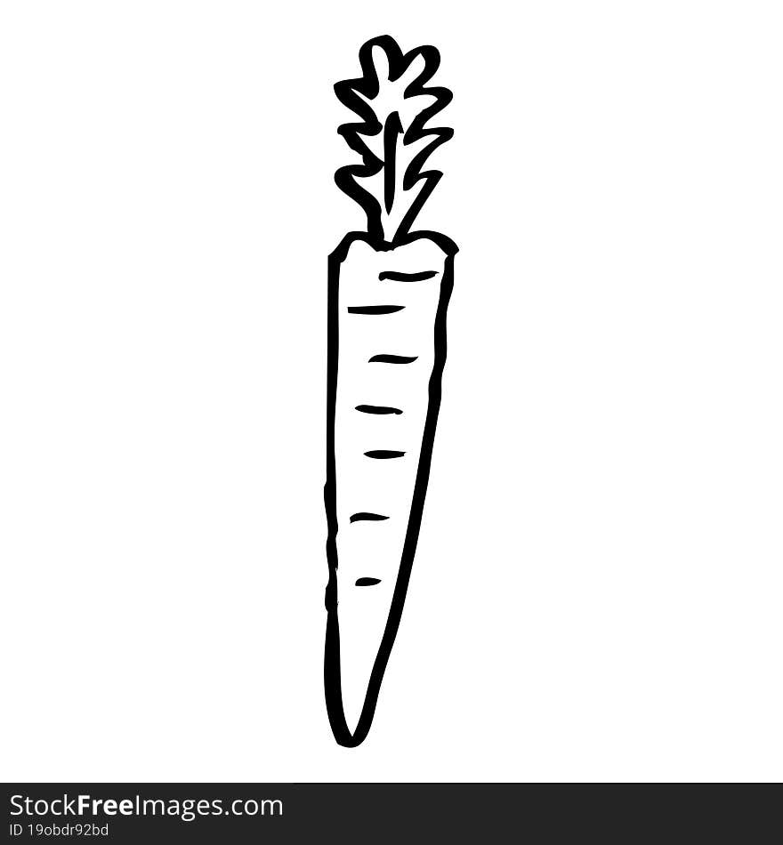 line drawing cartoon yellow carrot