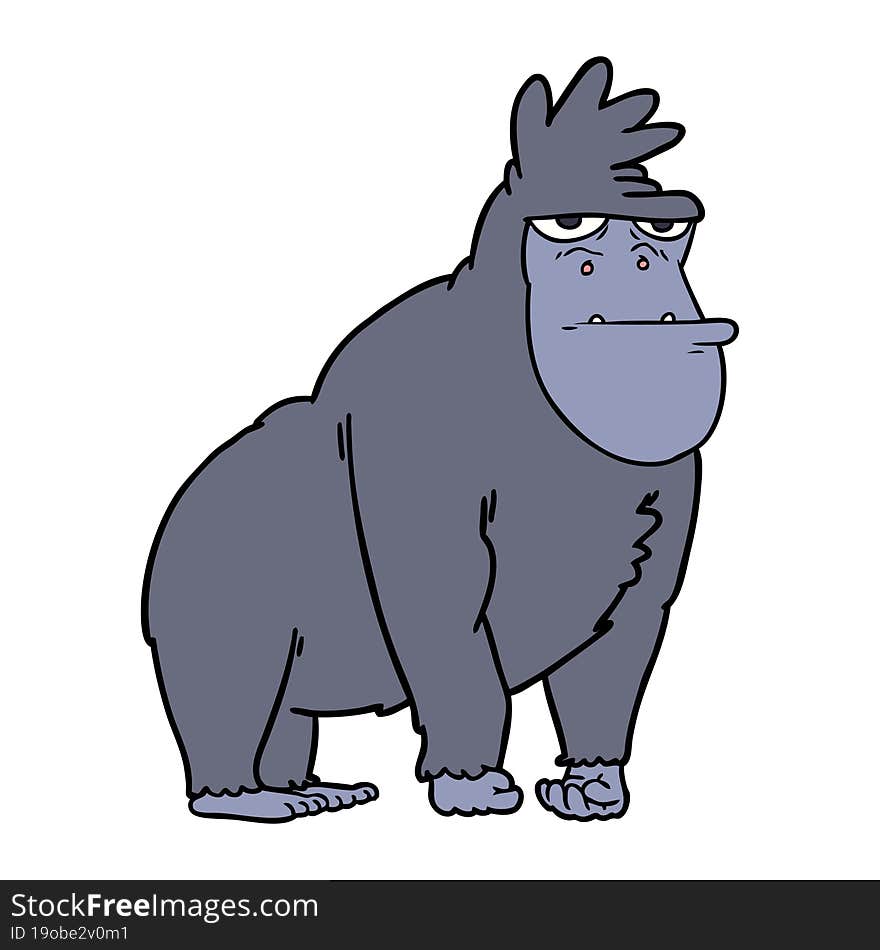 cartoon gorilla. cartoon gorilla