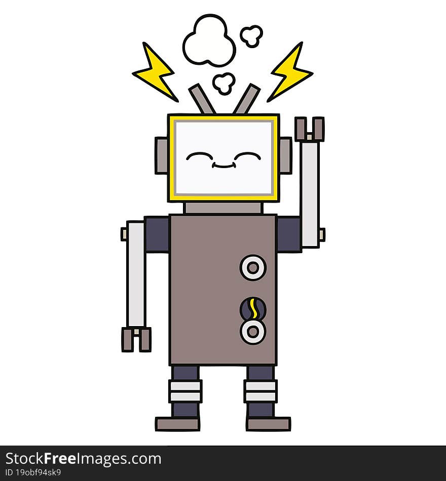 cute cartoon of a robot. cute cartoon of a robot