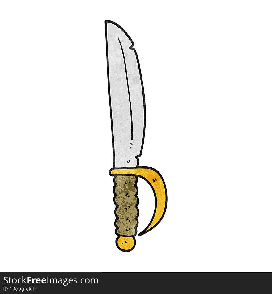 Textured Cartoon Knife